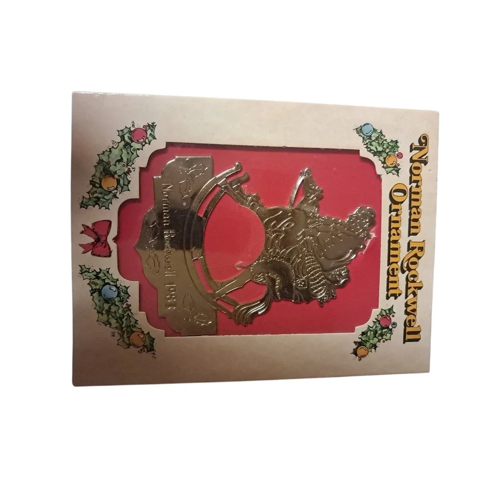 1983 Norman Rockwell McDonald's Coca-Cola Rocking Horse Christmas Ornament... 2